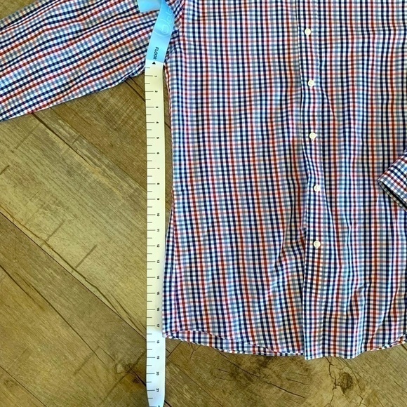 Men's Plaid Tommy Hilfiger Button Down Dress Shirt - Picture 3 of 8